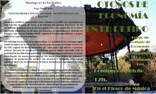 Ponente en los Otoños de Economía en el Retiro